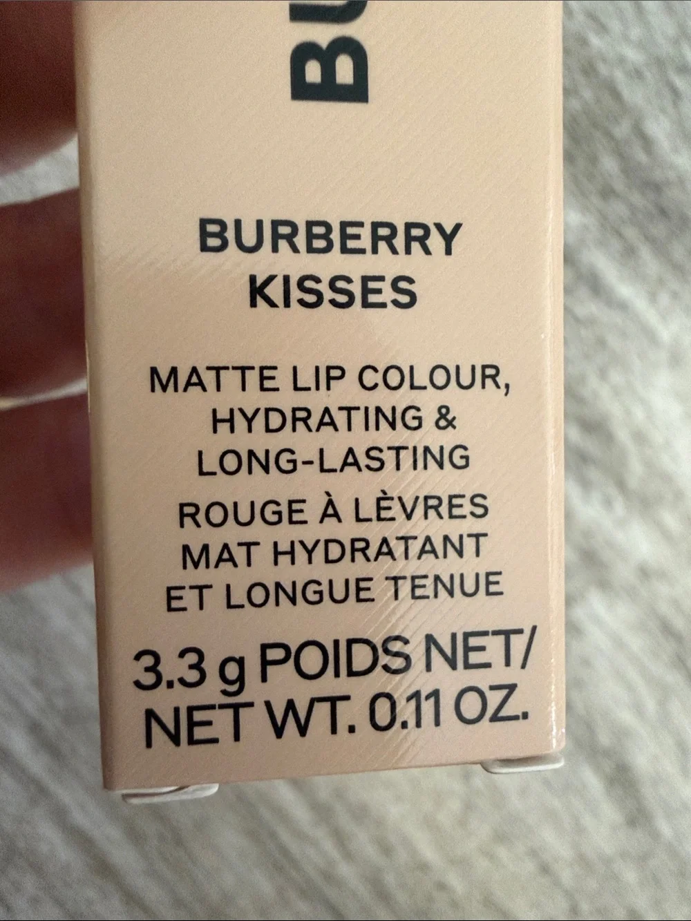 Burberry Matte Soft Pink Lipstick in Gold Case